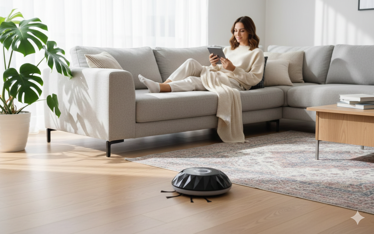 Mini Charging Smart Robotic Vacuum Cleaner