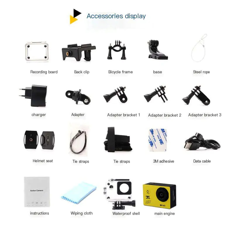 4K Ultra HD Adventure Cam F60 - Waterproof with WiFi