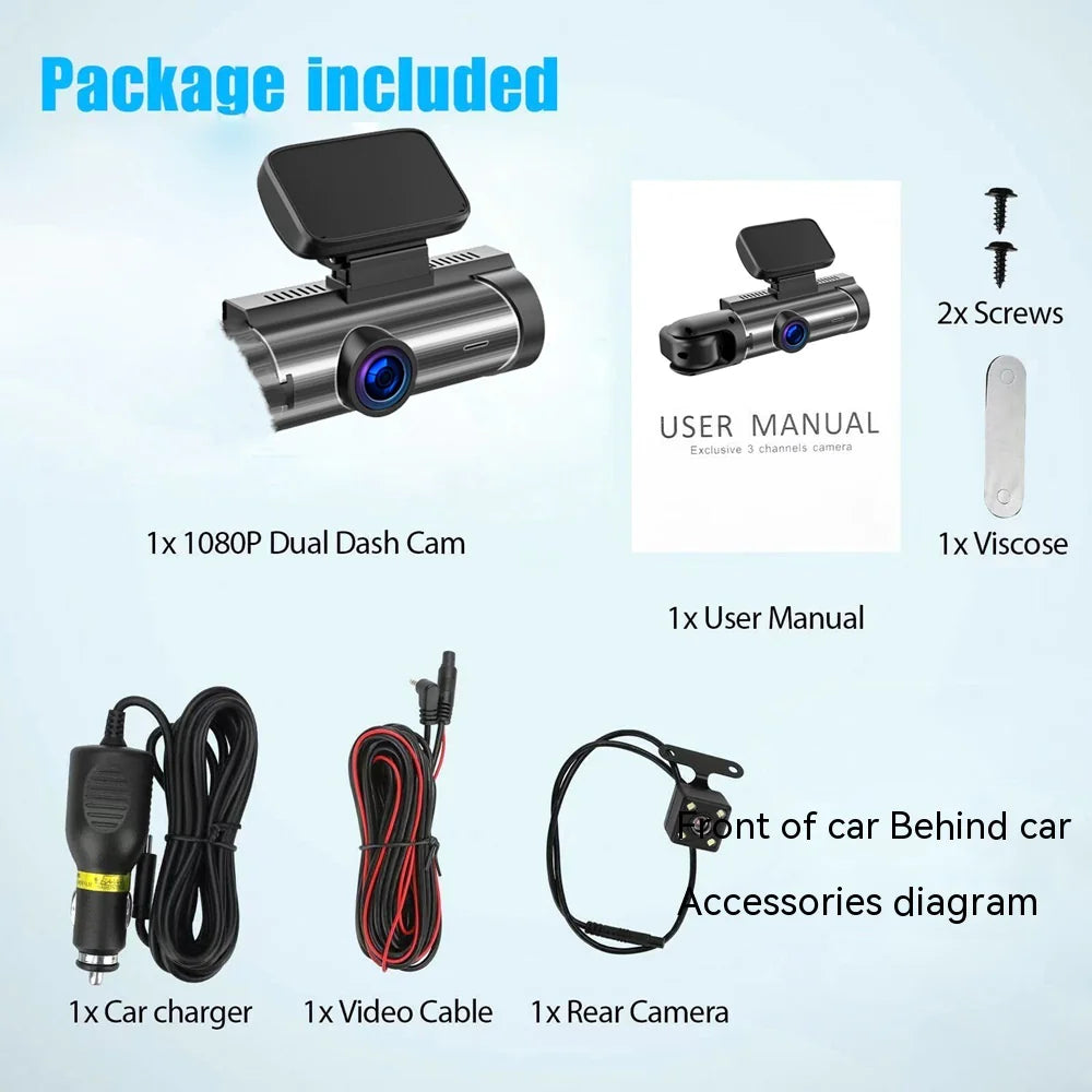 HD Dual-Lens 3.5-inch Car Recorder